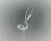 Blumenstäbe/Orchideenstäbe mit Blatt klar