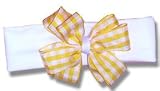 Summery Yellow Gingham Bow Headband