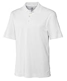 Cutter & Buck Men's DryTec Luxe Element Jacquard Polo, White, X-Large