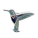 Hummingbird Mosaic Inlay Silver Southwestern Pin
