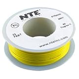 NTE Stranded 26 AWG Hook-Up Wire Yellow 25 ft.