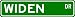 WIDEN Street Sign ~ Personalized Family Lastname Sign ~ Gameroom, Basement, Garage Si...