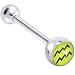 Zodiac Sign Aquarius Symbol Logo Barbell Tongue Ring