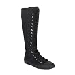 MENS Casual Canvas Knee Boot Chuck Taylor Style Black White