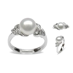 Bella Japanese Akoya Cultured Pearl Ring by American Pearl Jewelers