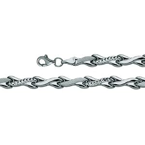 14k White Gold Bracelet-stampato, 7.25 by