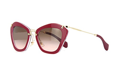 Miu Miu Designer Womens Sunglasses - MU10NS 1AB1A1 - Black Rectangle Frame with Black Lens