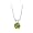 14K White Gold Prong Set 4 MM Peridot Solitaire Pendant with Chain