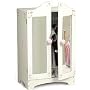 Wooden Wardrobe for 18 Doll Clothes"