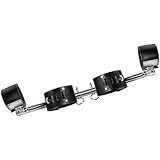 Strict Leather Adjustable Spreader Bar With Leather Cuffs