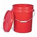 Open-Head Colored Poly Pail, 5 gal.090 Thick, Yellow (11 Pack)