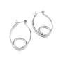 Loopty Loop Spring Swirl Hoop Earrings Sterling Silver