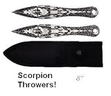 2pc Scorpion Spinning Throwing Knives Blade Throwers Set