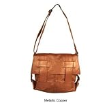Mimi in Memphis Regina Large Cross-Hatch Shoulder Bag Color: Metallic Olive