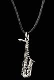 Alto Sax Necklace - Pewter - B001JSYINW