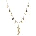 Brown Champagne CZ Briolette Silver Y Necklace With Cluster