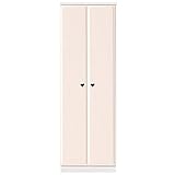 アルファタカバ ロングコートもしっかり収納キュアセレクトシリーズ 60cm幅ワードロープピンク取っ手ハートブラック