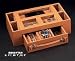 Genuine Tan Leather Valet Jewelry Box w/ Pen and Watch Drawer