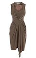 Draped Metallic Jersey Dress