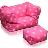 Junior Arm Chair & Ottoman in Oxygen Pink Finish by American Furniture Alliance