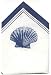 Durable Hand Woven 100% Cotton Silk Screen Print Nautical Sea Shell Napkins 22x22 Inches Set of Six