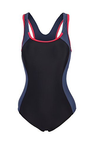 ReliBeauty Women s Backless Splice One Piece Swimsuit X-Large (Size 46), Black ReliBeauty Women s Backless Splice One Piece Swimsuit X-Large (Size 46), Black