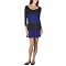 Juniors' Xhilaration® 3/4-Sleeve Tiered Baby Doll Dress - Blue Colorblock