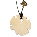 Fossil Necklace 01 Pendant Sand Dollar White Snake Large Healing 21