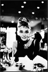 Audrey Hepburn Movie (Breakfast at Tiffany's, With Cigarette) Framed Poster Print - 24" X 36"