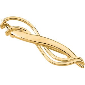 14K Yellow Gold Brooch by
