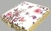 Sexy Ivory Floral Square Cosmetic Mirror Case with Gold Butterfly Snap Closure