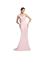 Mermaid Chiffon One Shoulder Floor Length Lace Evening Dress/Bridesmaid Dress/Prom Dress/Party Dress 