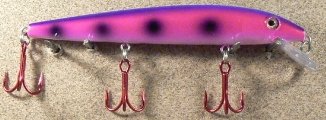 JLVLures JLV Shallow Suspending Minnow Blueberry Spot : Husky Stickbait Lures Saltwater Freshwater Jerk Bass Smallmouth Steelhead Pike Muskie Salmon Trout Snook Striper Perch Whiper Snook Speckled Trevally, Mid- Depth Trolling Casting Hook Treble