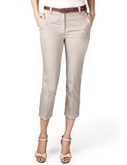 Per Una Roma Cotton Rich Cropped Trousers with Belt