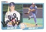 Mike Huff, Los Angeles Dodgers, 1990 Fleer Autographed Card