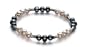 PearlsOnly YinYang Black and White 6-7mm A Freshwater Pearl Bracelet-7.5-inch