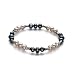PearlsOnly YinYang Black and White 6-7mm A Freshwater Pearl Bracelet-7.5-inch