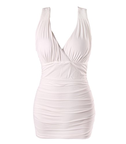 Surenow 50s Retro Conservative One Piece Elegant Monokinis Swimsuit Slim Fit Girl