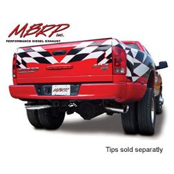 MBRP Inc. S6102AL Diesel Exhaust 1994-2002 Dodge 2500/3500 Turbo Back, Cool Duals¿ (4WD only), Installer Series Aluminized