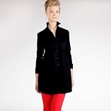 Long-sleeved plain poplin tunic shirt