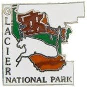 Metal Lapel Pin - USA National Parks - Glacier