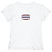 T-SHIRT WOMAN WHITE ELEGANT FLAG \