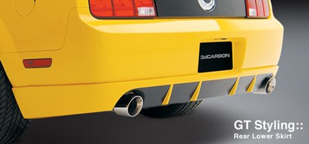 3dCarbon 691025 Ford Mustang GT 05-09 Rear Bumper Lower Lip Valance