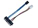 SAS Male to SATA 7 Pin and Molex 4 Pin Power Cable - 6 Inches
