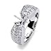Assunta 14k White Diamond Ring (36 Rounds = .42 , 16Princesses = .55)