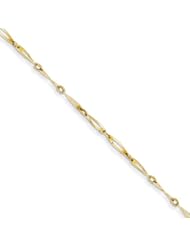 14k Polished Fancy Link Bracelet, Best Quality Free Gift Box Satisfaction Guaranteed