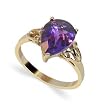 Genuine 14 KT Yellow Gold Amethyst Gemstone Ring 14K Band Size 7
