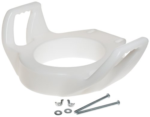 HealthPersonalCare: Duro Med Bolt Down Elevated Toilet Seat with Arms, Standard, White