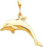 10K Yellow Gold Dolphin Charm
