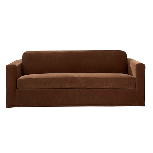 Casual Home Stretch Ribbed 2-pc. Sofa Slipcover - Oar Brown